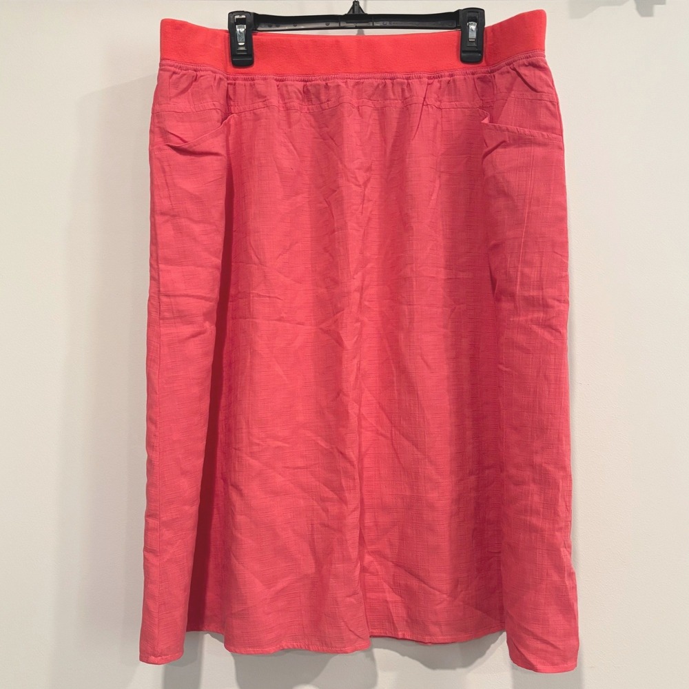 Vermont Country Store Womens Skirt 1X Coastal Beach Lagenlook Casual Knit 21265
